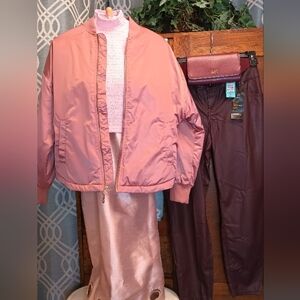 Rose All The Way Bundle- Swing Bomber Jacket, Smocked Top, Torrid Pants,Belt Bag